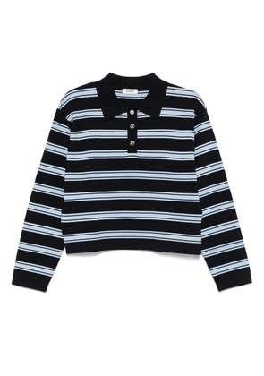 SANDRO striped polo top - Blue