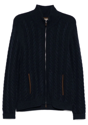 N.Peal Richmond Cable sweater - Blue