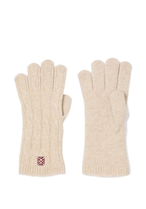 SANDRO cable-knit gloves - Neutrals
