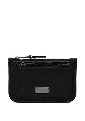 HUGO zip-fastening leather wallet - Black
