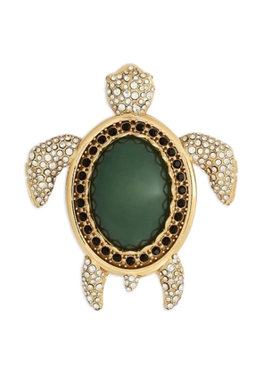 Dolce & Gabbana turtle embellished brooch - Gold