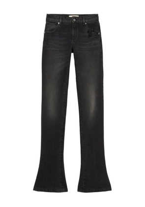 Blumarine butterfly-embellished flared jeans - Black