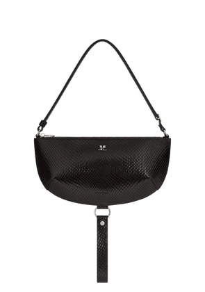 Courrèges Holy Eclipse leather shoulder bag - Black