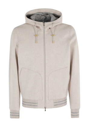 l.b.m. hooded wool jacket - Neutrals
