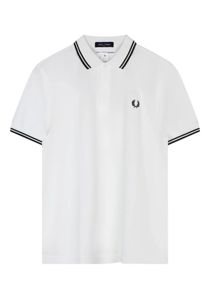 Comme Des Garçons Shirt striped-detail polo shirt - White