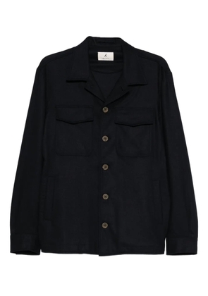 Myths flap-pockets buttoned overshirt - Blue