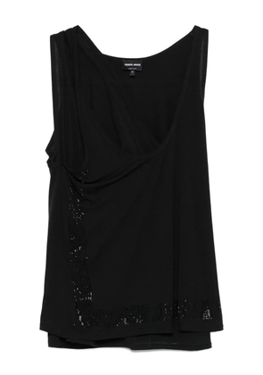 Giorgio Armani sequin-embellished sleeveless top - Black