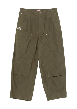 Kenzo quilted-panel trousers - Green