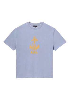 A.P.C. logo-print T-shirt - Blue