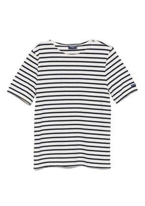 Saint James striped crew-neck T-shirt - White
