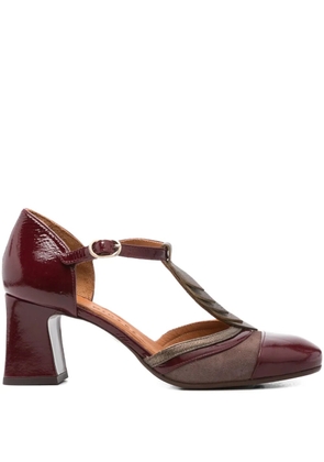 Chie Mihara 70mm t-bar block-heel pumps - Red