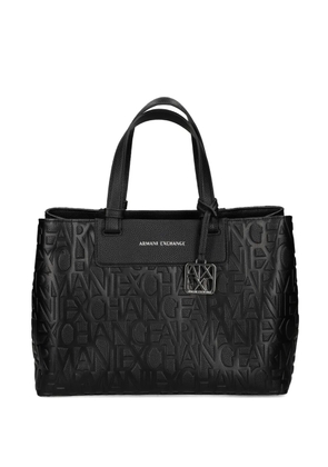 Armani Exchange allover logo tote bag - Black