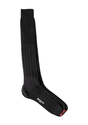 Bresciani ribbed cotton socks - Black