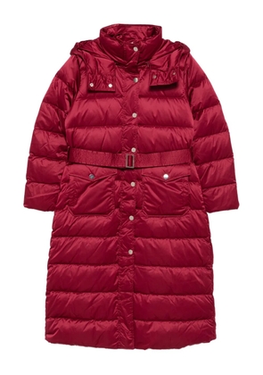 LIU JO belted hooded coat - Red