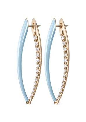 Melissa Kaye 18K yellow gold diamond Cristina earrings