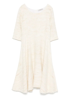 Charlott flared midi dress - Neutrals