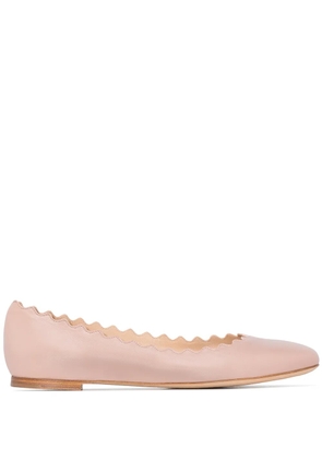 Chloé Lauren leather ballerina shoes - Pink