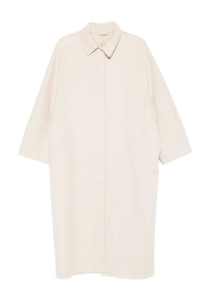 Curiel half-sleeve collared coat - Neutrals