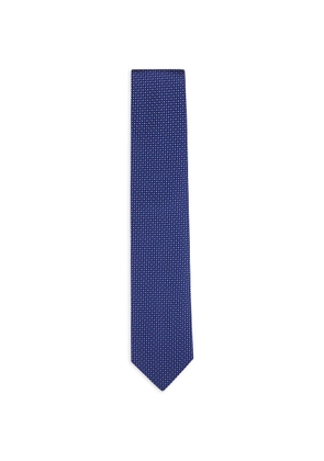 Eton patterned-jacquard tie - Blue