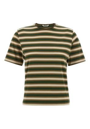 Auralee striped crew-neck T-shirt - Green