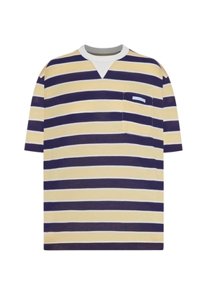 Prada striped pocket T-shirt - Yellow
