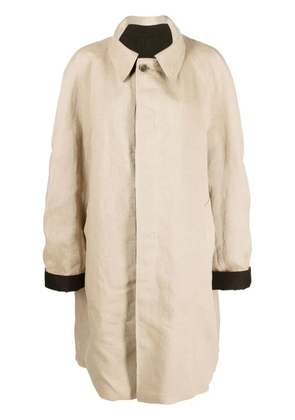Maison Margiela reversible linen coat - Black