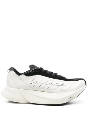 Y-3 Adios Pro signature-detail leather low-top sneakers - Grey