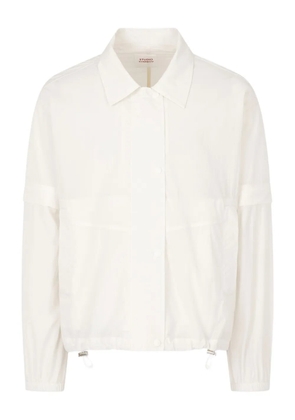 TOMBOY drawstring-hem shirt jacket - White
