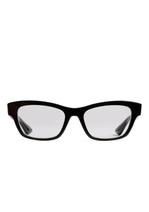 KHAITE rectangle stripe glasses - Black