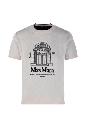 'S Max Mara graphic top - Neutrals