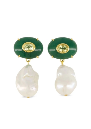 Lizzie Fortunato pearl-detailing earrings - Green