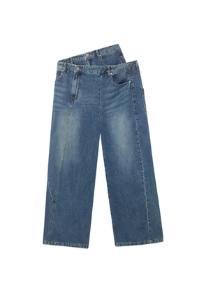 Juun.J panelled wide jeans - Blue
