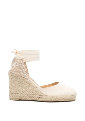 Castañer ankle tie wedge sandals - Neutrals
