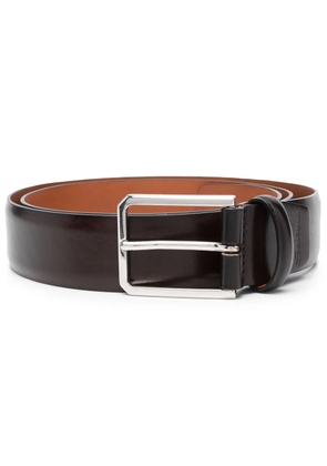 Santoni buckle-fastening leather belt - Brown
