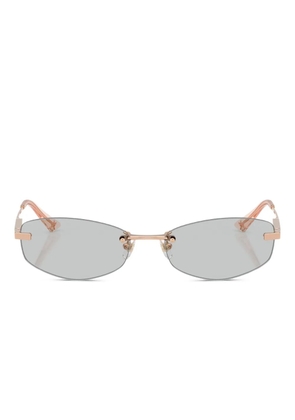Jimmy Choo Eyewear rimless geometric sunglasses - Gold