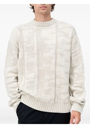 BOSS textured knit sweater - Neutrals
