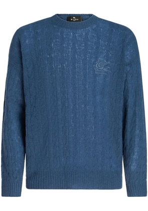 ETRO cable-knit cashmere jumper - Blue