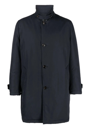 Brunello Cucinelli single-breasted cotton-blend coat - Blue