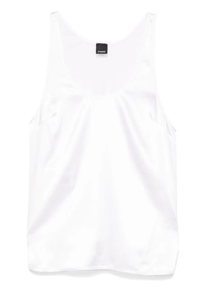 PINKO satin tank top - White