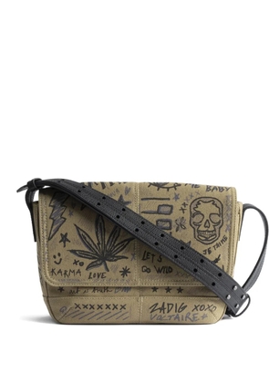 Zadig&Voltaire printed canvas cross body bag - Neutrals
