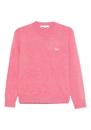 Maison Kitsuné fox-motif wool sweater - Pink