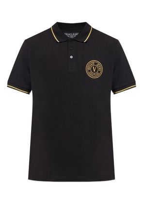 Versace Jeans Couture logo-embroidered polo shirt - Black