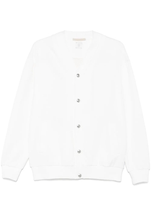 Eleventy jersey bomber jacket - White