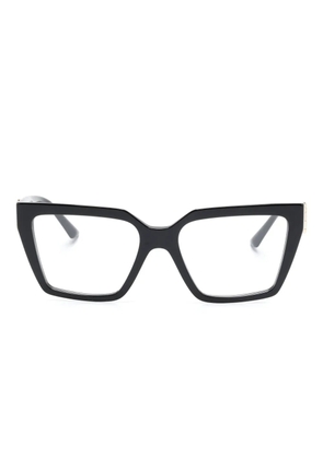 Jimmy Choo Eyewear logo-plaque oversize-frame glasses - Black
