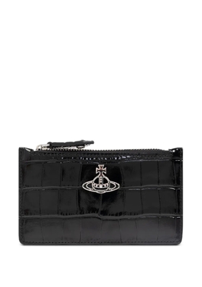 Vivienne Westwood Orb-plaque card holder - Black