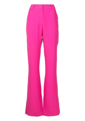 Lethicia Bronstein Ava crepe flared trousers - Pink