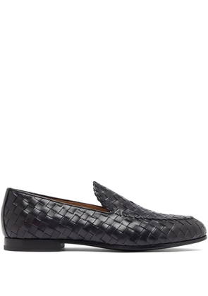 Scarosso Vittorio interwoven leather loafers - Black