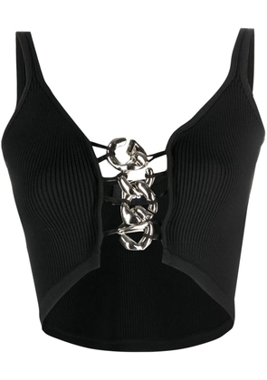 GCDS logo-chain tank top - Black