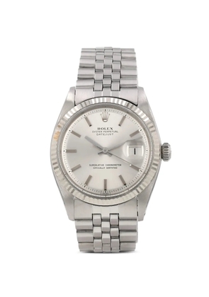 Rolex 1972s 36mm Datejust striated bezel watch - Silver
