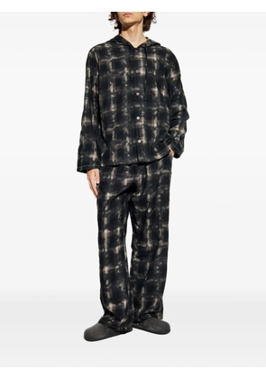 Diesel Set-Orlando-Utlt hooded checked pyjamas - Grey